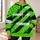 Neon Green Star Field and Distressed Stripes for Bold Outdoor Workwear Everyday Style All-over Print Hoodie (Lightweight) - 6