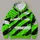 Neon Green Star Field and Distressed Stripes for Bold Outdoor Workwear Everyday Style All-over Print Hoodie (Lightweight) - 4