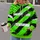 Neon Green Star Field and Distressed Stripes for Bold Outdoor Workwear Everyday Style All-over Print Hoodie (Lightweight) - 2