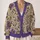 Purple Wildflower Botanical Blooms for Casual Layering and Garden-Inspired Everyday Style All-over Print Knitted Cardigan - 2