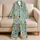 Aqua Dog Breed Collage Gift for Dog Lovers, Casual Comfort for Daily Wear Set Satin Pajamas Set - 5