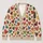 Multicolor Heart Motifs for Cheerful Everyday Layering and Casual Romance for Women All-over Print Knitted Cardigan - 1