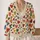 Multicolor Heart Motifs for Cheerful Everyday Layering and Casual Romance for Women All-over Print Knitted Cardigan - 2