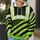 Distressed Lime Flag Stripes for Rugged Outdoor Workwear and Everyday Utility Style All-over Print Hoodie (Lightweight) - 5