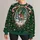 Coquette Reindeer and Pink Bow for Christmas Holiday Cheer All-over Print Knitted Sweater - 1
