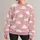 Soft White Cloud Motifs for Cozy Autumn Days and Relaxed Everyday Wear All-over Print Knitted Sweater - 1