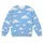 Soft White Cloud Motifs for Dreamy Everyday Outings and Relaxed Casual Wear All-over Print Knitted Sweater - 4
