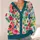 Colorful Floral Blooms for Relaxed Everyday Layering and Daily Commuting Women’s Style All-over Print Knitted Cardigan - 4
