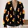 Candy Corn Halloween Motifs For Festive Fall Layering And Everyday Women's Seasonal Style All-over Print Knitted Cardigan - 2