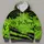 Neon Green Flag and Constitution Motif for Patriotic Workwear and Outdoor Weekends All-over Print Hoodie (Lightweight) - 4