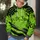 Neon Green Flag and Constitution Motif for Patriotic Workwear and Outdoor Weekends All-over Print Hoodie (Lightweight) - 5