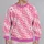 Pink Star Gingham Checks For Playful Everyday Casual Style All-over Print Knitted Sweater - 2