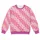 Pink Star Gingham Checks For Playful Everyday Casual Style All-over Print Knitted Sweater - 4