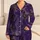 Deep Violet Butterfly Bloom Resort Lounge Wear For Romantic Evenings Women Gift Satin Pajamas Set - 1