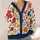 Colorful Wildflower Garden for Everyday Layering and Weekend Outings, Boho Women All-over Print Knitted Cardigan - 4