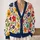 Colorful Wildflower Garden for Everyday Layering and Weekend Outings, Boho Women All-over Print Knitted Cardigan - 2