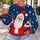 Cheerful Santa With Wine Glass for Festive Christmas Parties and Winter Celebrations All-over Print Knitted Sweater - 5