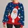 Cheerful Santa With Wine Glass for Festive Christmas Parties and Winter Celebrations All-over Print Knitted Sweater - 1