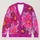 Vibrant Pink Floral Blooms for Cheerful Everyday Layering and Garden-Loving Style All-over Print Knitted Cardigan - 1