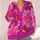 Vibrant Pink Floral Blooms for Cheerful Everyday Layering and Garden-Loving Style All-over Print Knitted Cardigan - 4