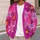 Vibrant Pink Floral Blooms for Cheerful Everyday Layering and Garden-Loving Style All-over Print Knitted Cardigan - 5