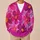 Vibrant Pink Floral Blooms for Cheerful Everyday Layering and Garden-Loving Style All-over Print Knitted Cardigan - 6