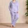 Pastel Heart Sparkle For Relaxed Nights, Giftable Lounging, Sweet Style At Home For Her Satin Pajamas Set - 4