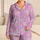 Pastel Rainbow Glitter For Cozy Nights, Travel Gifts, And Easy Home Comfort For Women Satin Pajamas Set - 1