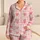 Soft Blush Gingham Hearts For Cozy Lounging, Sleepovers, Gifts, And Relaxed Days Satin Pajamas Set - 1