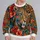 Leopard Face And Tropical Roses For Bold Casual Style And Everyday Wear All-over Print Knitted Sweater - 2