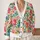 Vibrant Watercolor Wildflower Blooms for Everyday Layering and Garden Gathering Style All-over Print Knitted Cardigan - 2