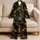 Golden Marble Flow for Cozy Nights, Lounge Days, and Relaxed Home Moments, Women Satin Pajamas Set - 5