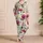 Hand Painted Floral Ink Blossom For Cozy Home Evenings And Gifting Women Collectors Satin Pajamas Set - 4
