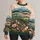 Pastel Flower Meadow And Evergreen Hills For Artistic Everyday Style All-over Print Knitted Sweater - 1