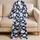 Navy Baseball All Over Summer Lounge Look For Sports Fans And Cozy Gift Giving Fun Satin Pajamas Set - 5