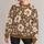 Ivory Wildflowers and Leaves for Cozy Thanksgiving Gatherings and Autumn Celebrations All-over Print Knitted Sweater - 1