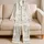 Cute Japanese Puppy Motif for Cozy Lounging and Sleepy Nights, Girly Gift Idea Set Satin Pajamas Set - 5