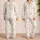 Cute Japanese Puppy Motif for Cozy Lounging and Sleepy Nights, Girly Gift Idea Set Satin Pajamas Set - 2