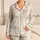 Cute Japanese Puppy Motif for Cozy Lounging and Sleepy Nights, Girly Gift Idea Set Satin Pajamas Set - 1