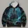 Pirate Shipwreck in Hidden Sea Cave for Dark Adventure Outings and Coastal Explorers All-over Print Hoodie (Lightweight) - 4