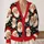 Santa Face Holiday Cheer for Festive Gatherings and Cozy Everyday Winter Layering All-over Print Knitted Cardigan - 2