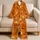 Halloween Pumpkin Bat Ghost Skull Jack O Lantern Treat Night Party Gift for Women Satin Pajamas Set - 5