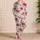 Coral Poppy Hibiscus Floral Red Blue Botanical Comfort for Relaxing at Home Everyday Satin Pajamas Set - 4