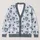 Grey Heart Motifs For Cozy Winter Layering, Casual Date Days, And Everyday Women’s Style All-over Print Knitted Cardigan - 1