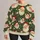 Vintage Santa Faces and Evergreen Florals for Cozy Christmas Holiday Gatherings All-over Print Knitted Sweater - 1