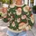 Vintage Santa Faces and Evergreen Florals for Cozy Christmas Holiday Gatherings All-over Print Knitted Sweater - 5