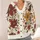 Bohemian Rust Floral Motifs for Beach Vacation Layering and Casual Summer Dressing All-over Print Knitted Cardigan - 4