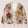 Bohemian Rust Floral Motifs for Beach Vacation Layering and Casual Summer Dressing All-over Print Knitted Cardigan - 1