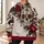 Ivory Sugar Skull Roses for Day of the Dead Festivals and Cultural Celebrations All-over Print Hoodie (Lightweight) - 6