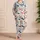 Blue Coral Butterfly Motifs for Cozy Summer Lounging, Women's Relaxed Indoor Sleepwear Satin Pajamas Set - 4